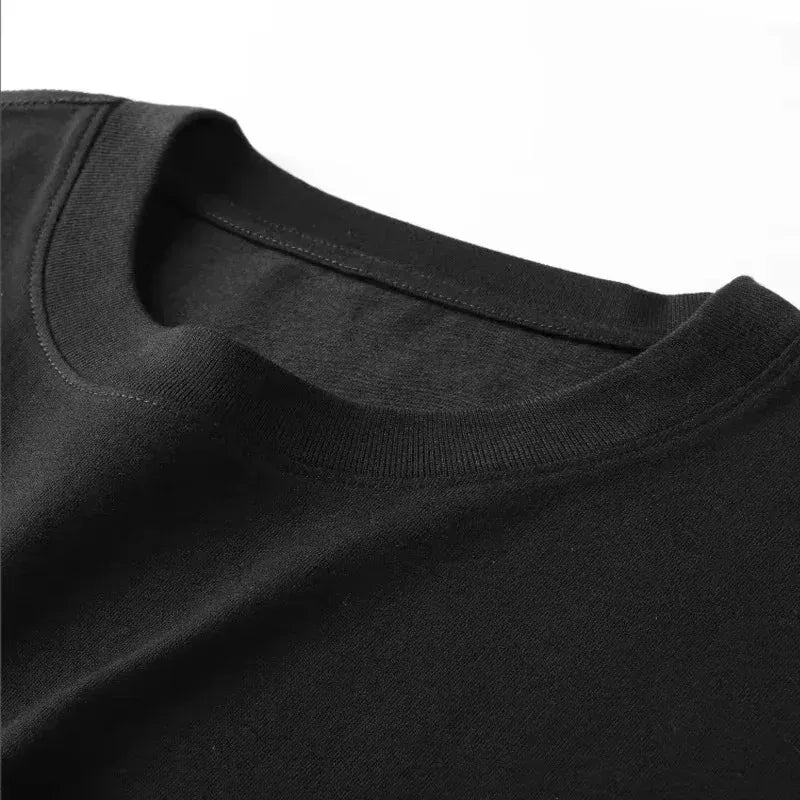 2026 New Hot Men's casual classic printed short-sleeved shirt, round-neck fashionable cotton T-shirt